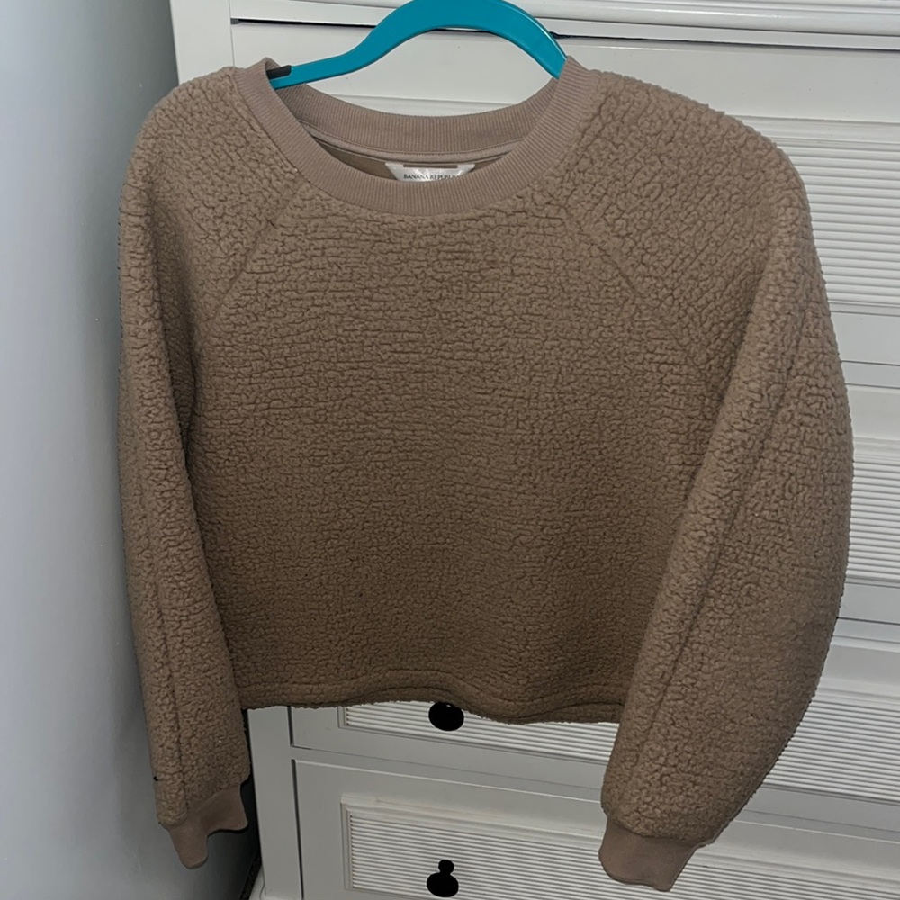 Fleece tan shirt from Banana Republic